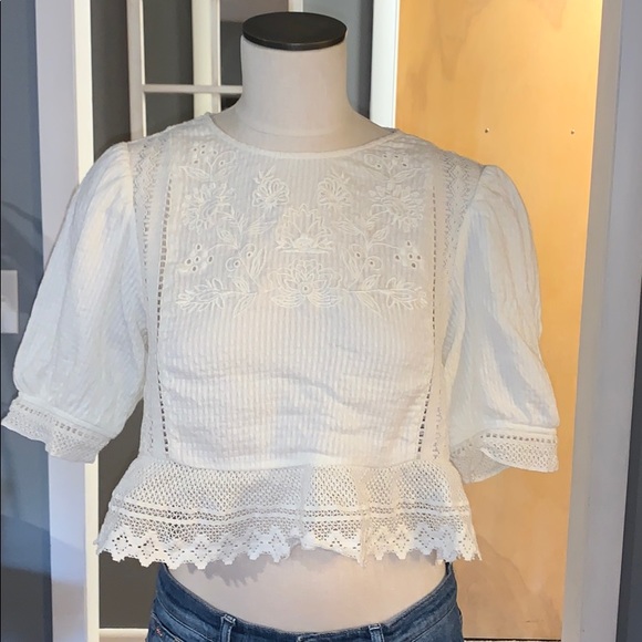 Zara Tops - Cream lace Zara top woman’s large